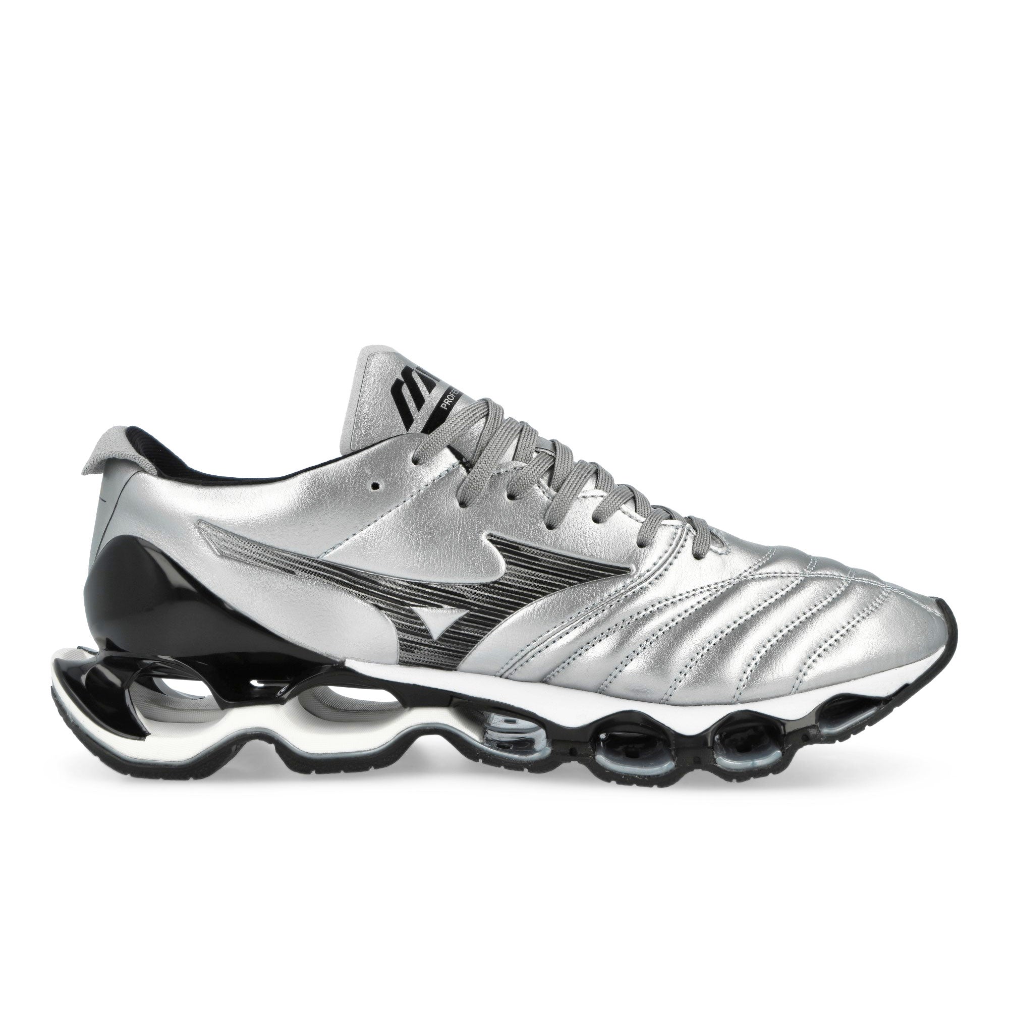 Mizuno Wave Prophecy Morelia Neo Silver / Black Low Top Sneakers D1GA255103 Silhouette | Overkill
