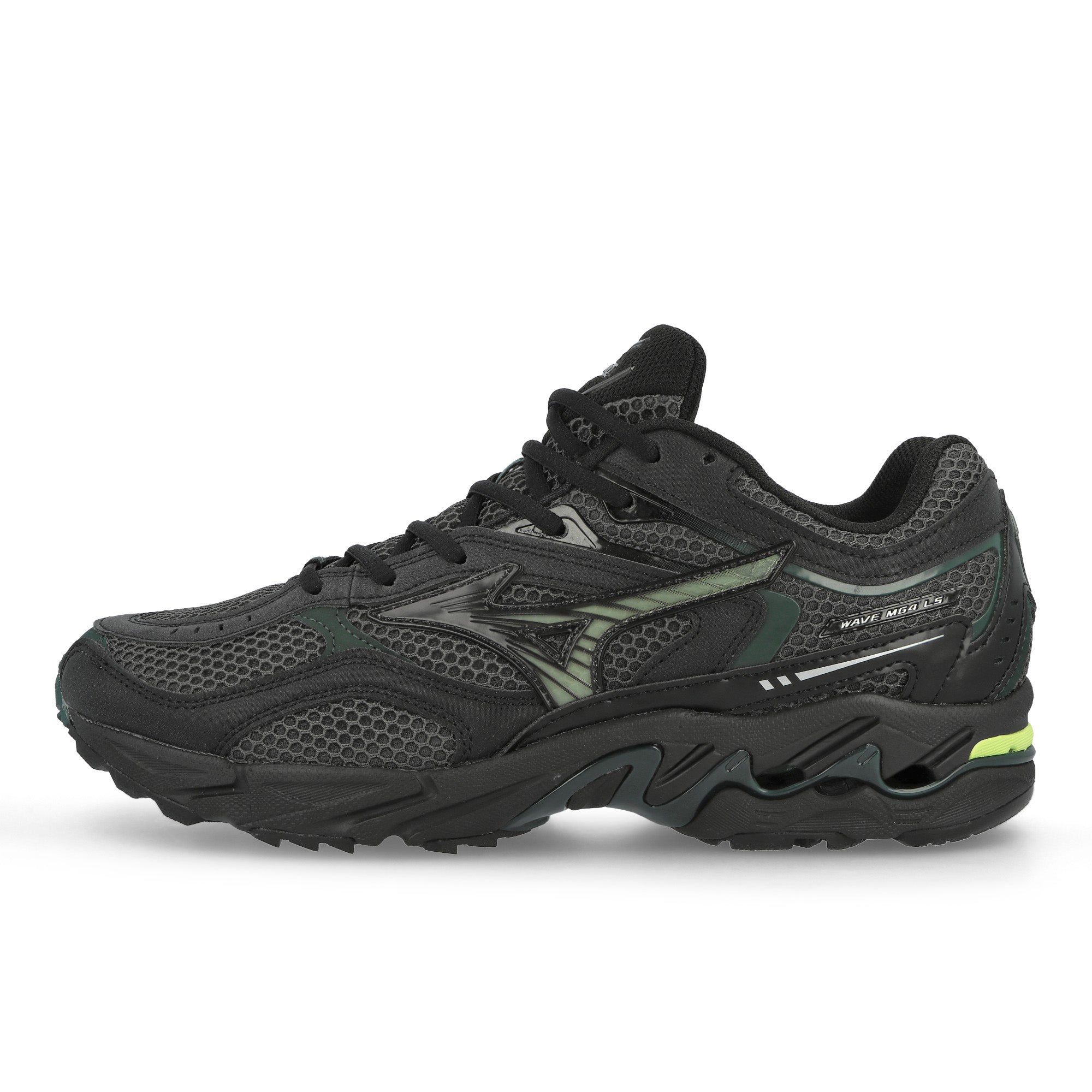 Mizuno Wave MG4 LS Dark Grey / Green Sneaker D1GA260B01 | Overkill
