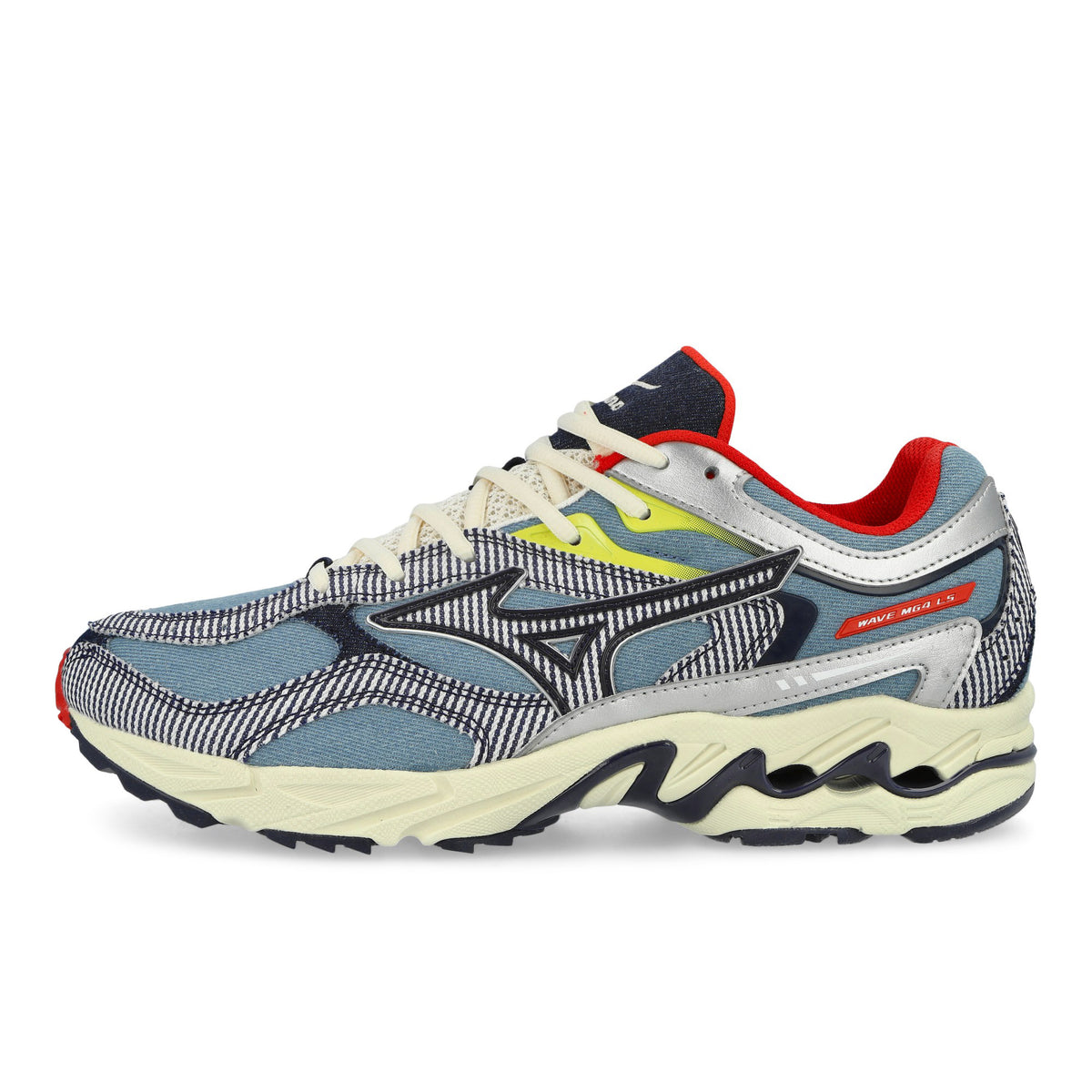 Sean Wotherspoon x Mizuno Wave MG4 LS Light Blue / Off White / Red Low Top Sneakers D1GD263101 | Overkill
