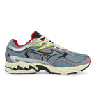 Sean Wotherspoon x Mizuno Wave MG4 LS Light Blue / Off White / Red Low Top Sneakers D1GD263101 Silhouette | Overkill
