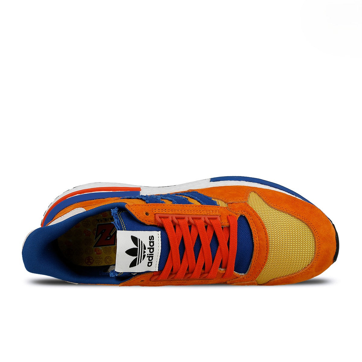 Dragon Ball Z x adidas ZX 500 RM Son Goku Orange / Collegiate Royal / Hi-Res Red Low Top Sneakers D97046 Detailfoto | Overkill