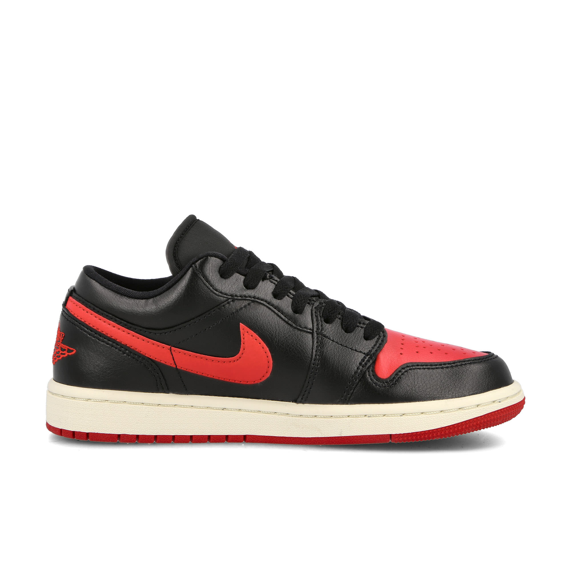 Jordan Wmns Air Jordan 1 Low Black-Gym Red - Sail Low Top Sneakers  Silhouette | Overkill