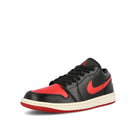 Jordan Wmns Air Jordan 1 Low Black-Gym Red - Sail Low Top Sneakers  Close Up | Overkill