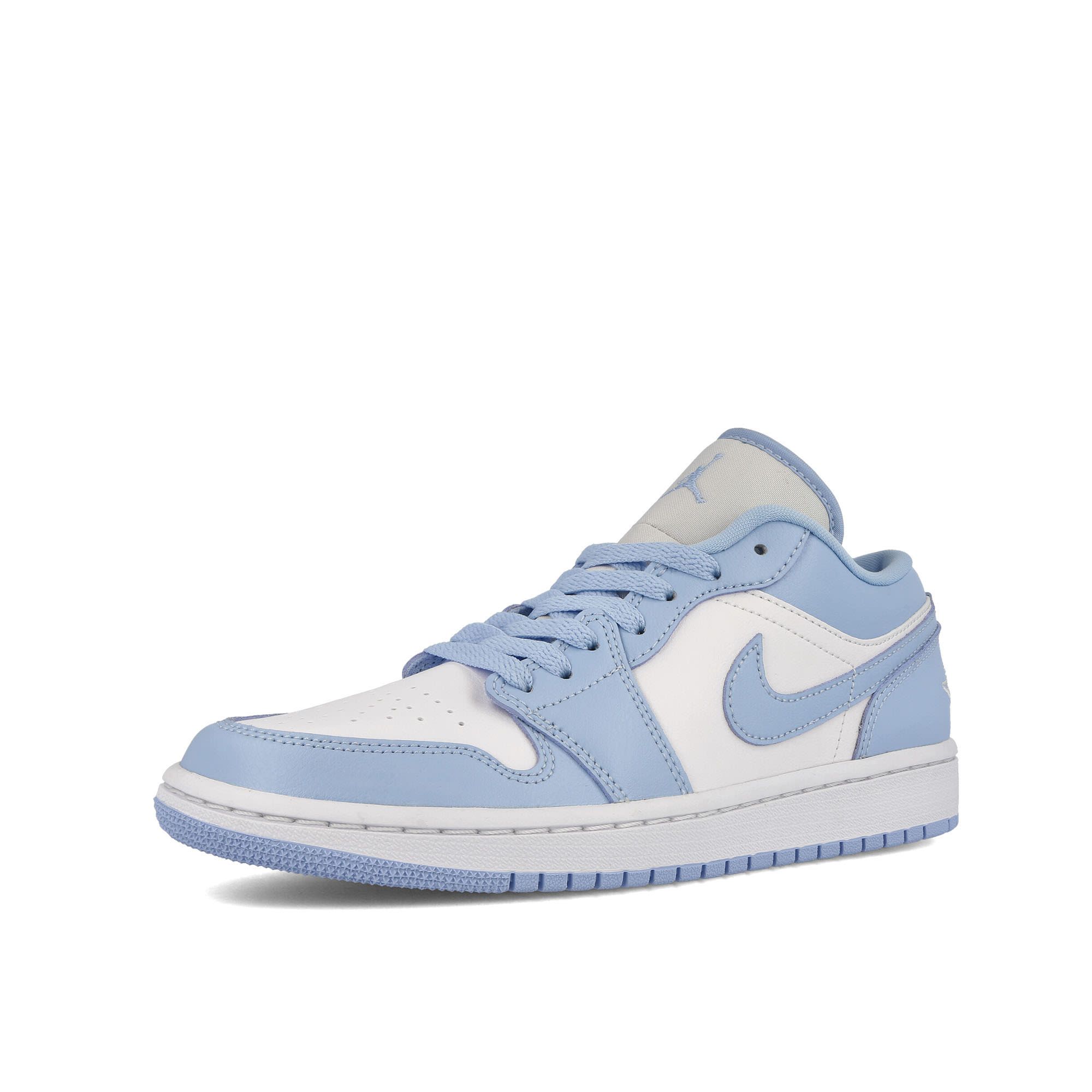 Jordan Wmns Air Jordan 1 Low White / Ice Blue Sneakers  Close Up | Overkill