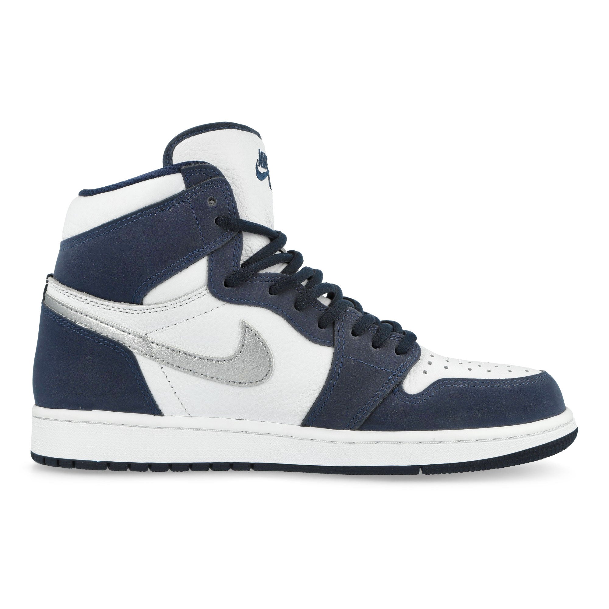 Air Jordan  1 High OG CO.JP White / Metallic Silver - Midnight Navy Overkill Archive DC1788 100 Silhouette | Overkill
