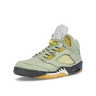 Jordan Air Jordan 5 Retro Jade Horizon / Desert Sand - Light Silver High Top Sneakers  Close Up | Overkill