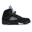 Air Jordan 5 Black Carolina Black / University Blue - White High Top Sneakers 305381 007 Silhouette | Overkill