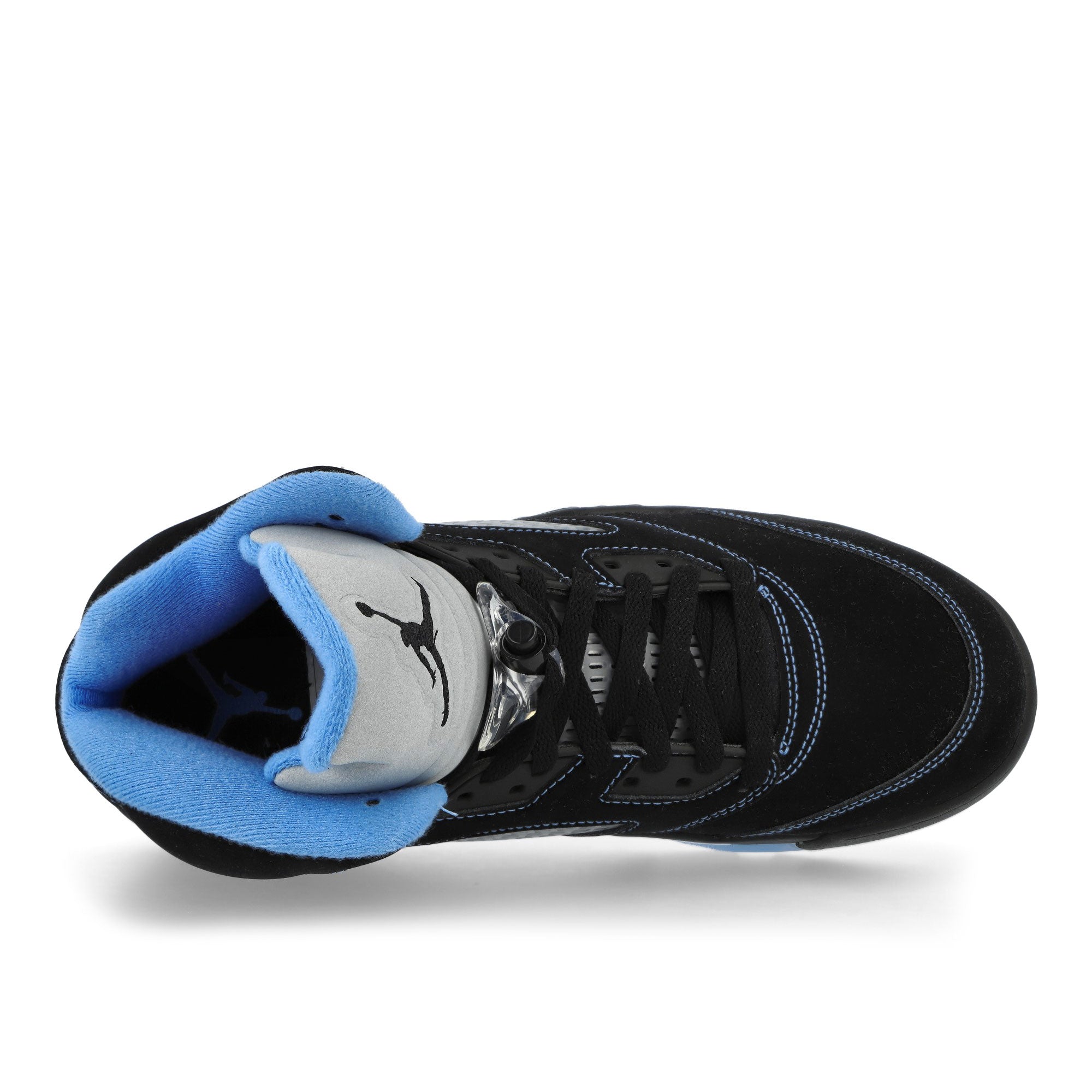 Air Jordan 5 Black Carolina Black / University Blue - White High Top Sneakers 305381 007 Detailfoto | Overkill