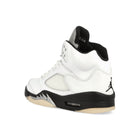 Jordan Air Jordan 5 Retro White / Black - Sail - Metallic Silver High Top Sneakers  Close Up | Overkill