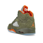Jordan Air Jordan 5 Retro Army Olive / Solar Orange High Top Sneakers  Material | Overkill
