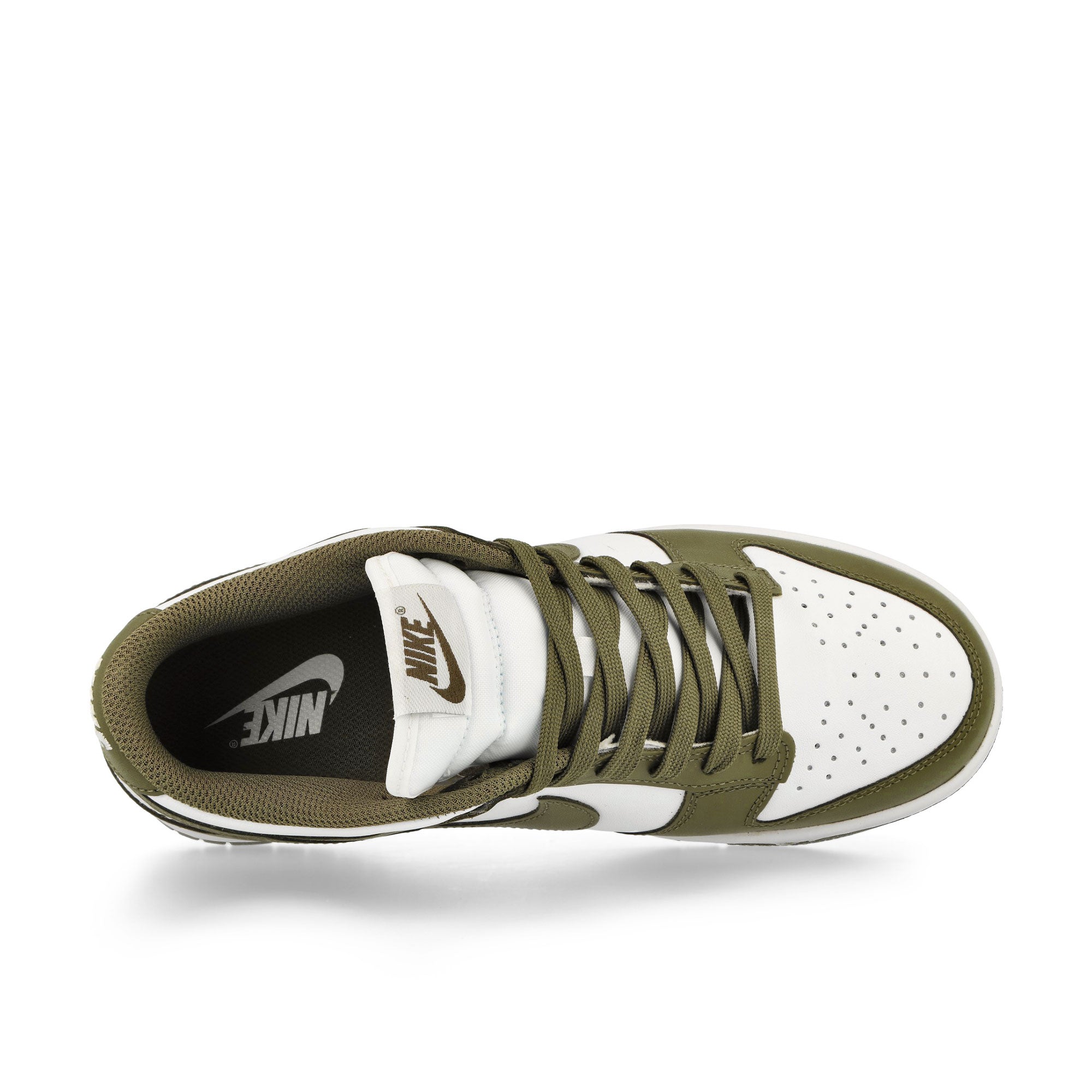 Nike W Dunk Low White / Medium Olive - White Low Top Sneakers  Detailfoto | Overkill