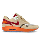 Clot x Nike Air Max 1 Net / Deep Red - Orange Blaze Low Top Sneakers DD1870 100 Close-up | Overkill