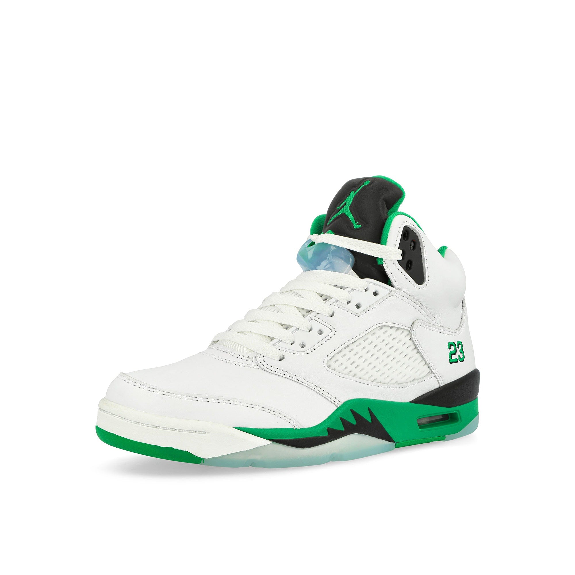 Jordan Wmns Air Jordan 5 Retro White / Lucky Green - Black - Ice Blue Low Top Sneakers  Detailfoto | Overkill