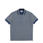 Lacoste Paris Jacquard Monogram Poloshirt Navy / White Polo Shirts DH1417-00 QIE | Overkill
