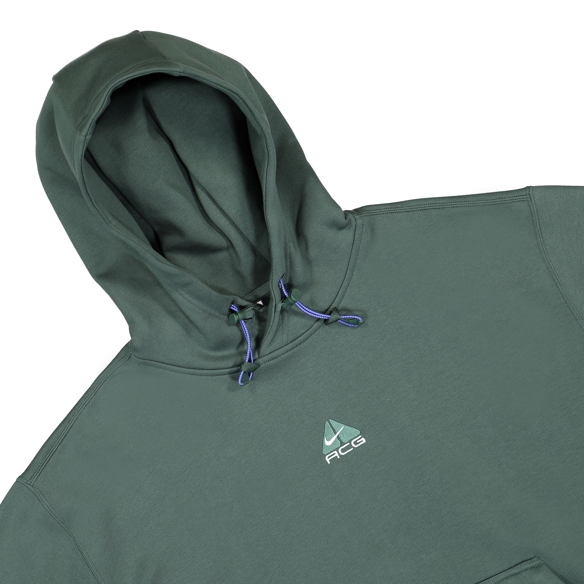 Nike ACG Therma Fit Tuff Fleece Pullover Hoodie Vintage Green / Summit White Hoodies Close-up | Overkill