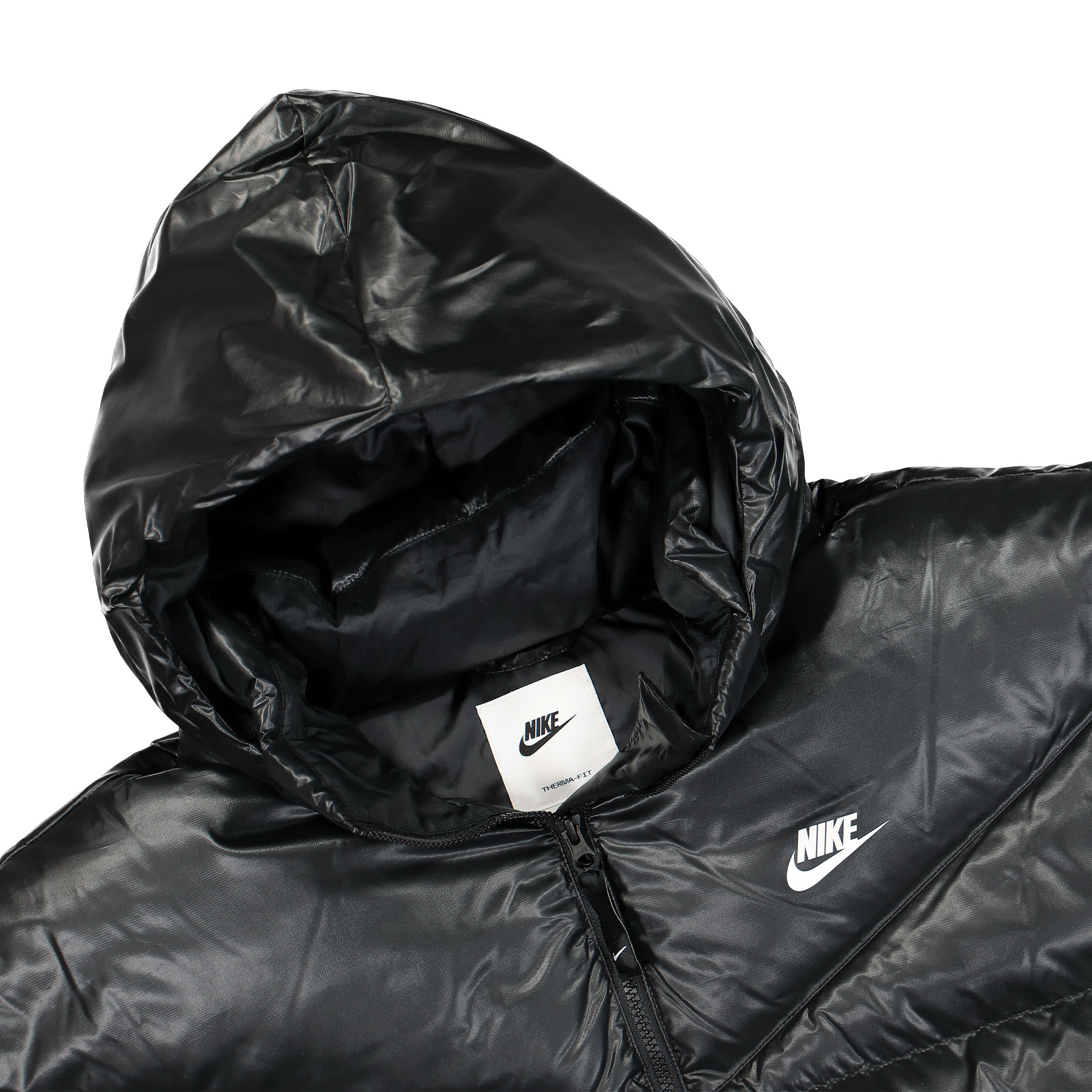 Nike Wmns NSW Therma-FIT City Parka Black / White Parkas Close-up | Overkill