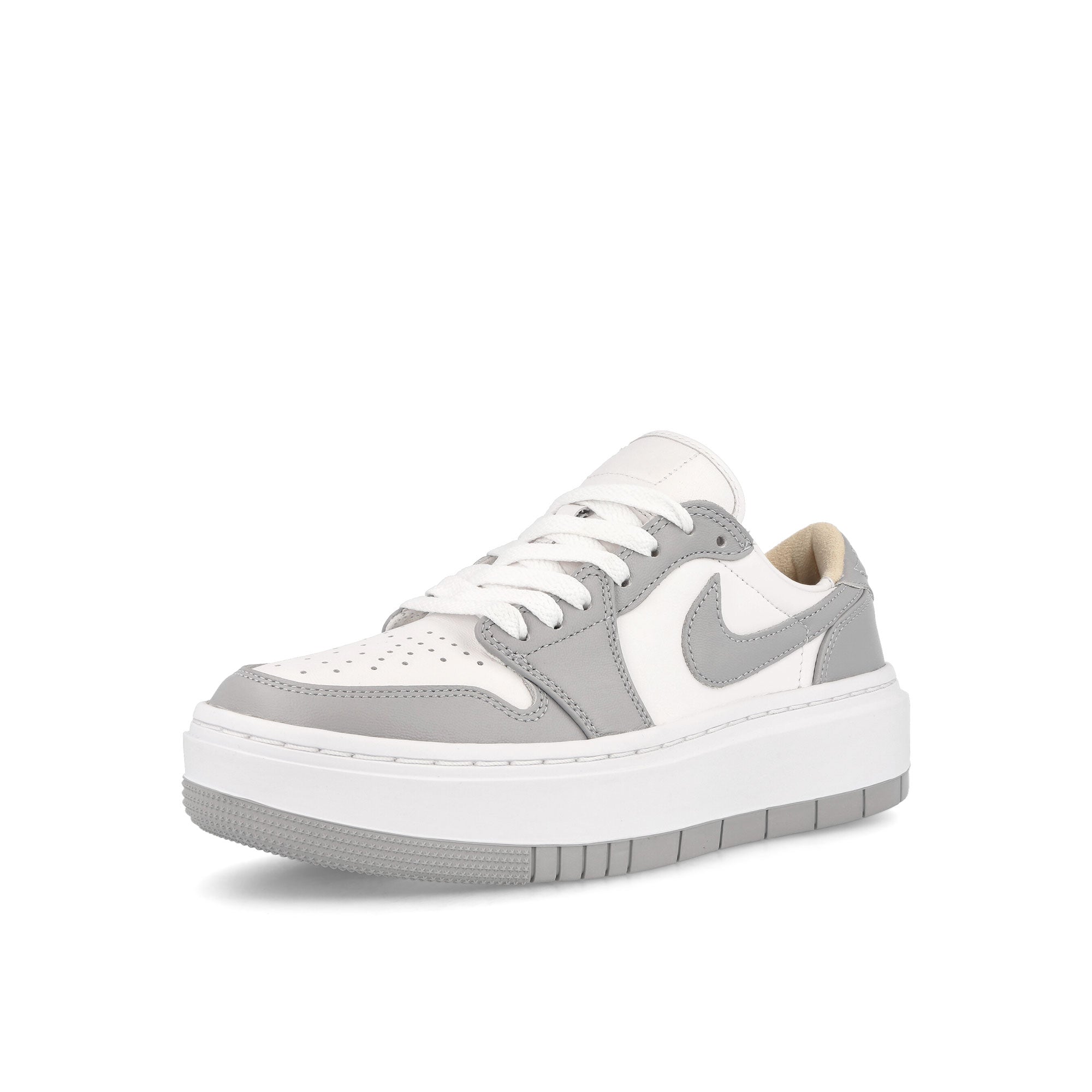 Jordan Wmns Air Jordan 1 Elevate Low White / Wolf Grey - White Sneakers  Close Up | Overkill