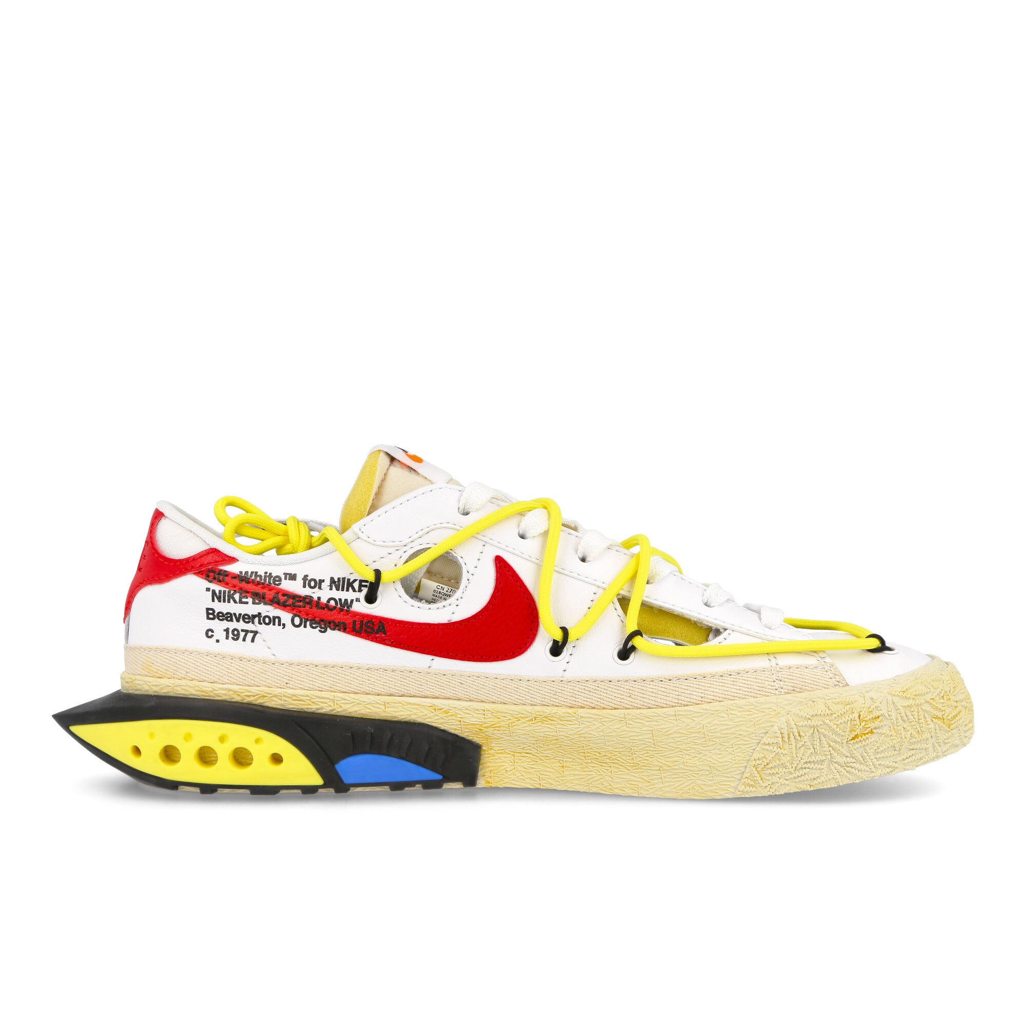 Nike Blazer Low 77 White / University Red - Opti Yellow - Fossil   Material | Overkill