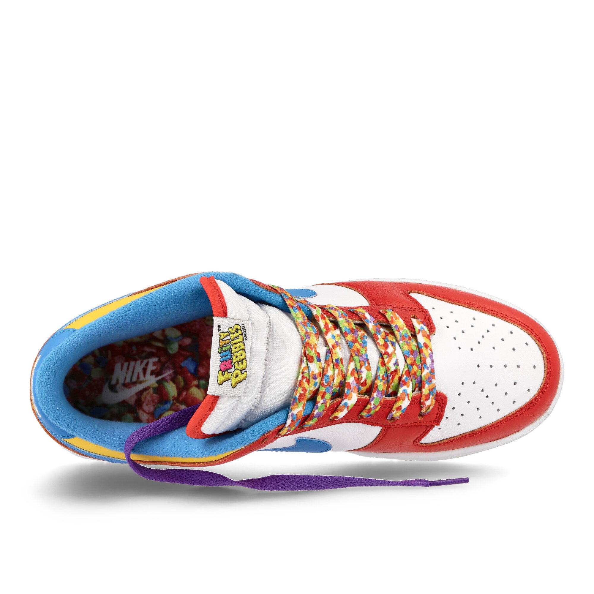 Nike LeBron James x Nike Dunk Low QS Habanero Red / Laser Blue - White Low Top Sneakers  Detailfoto | Overkill