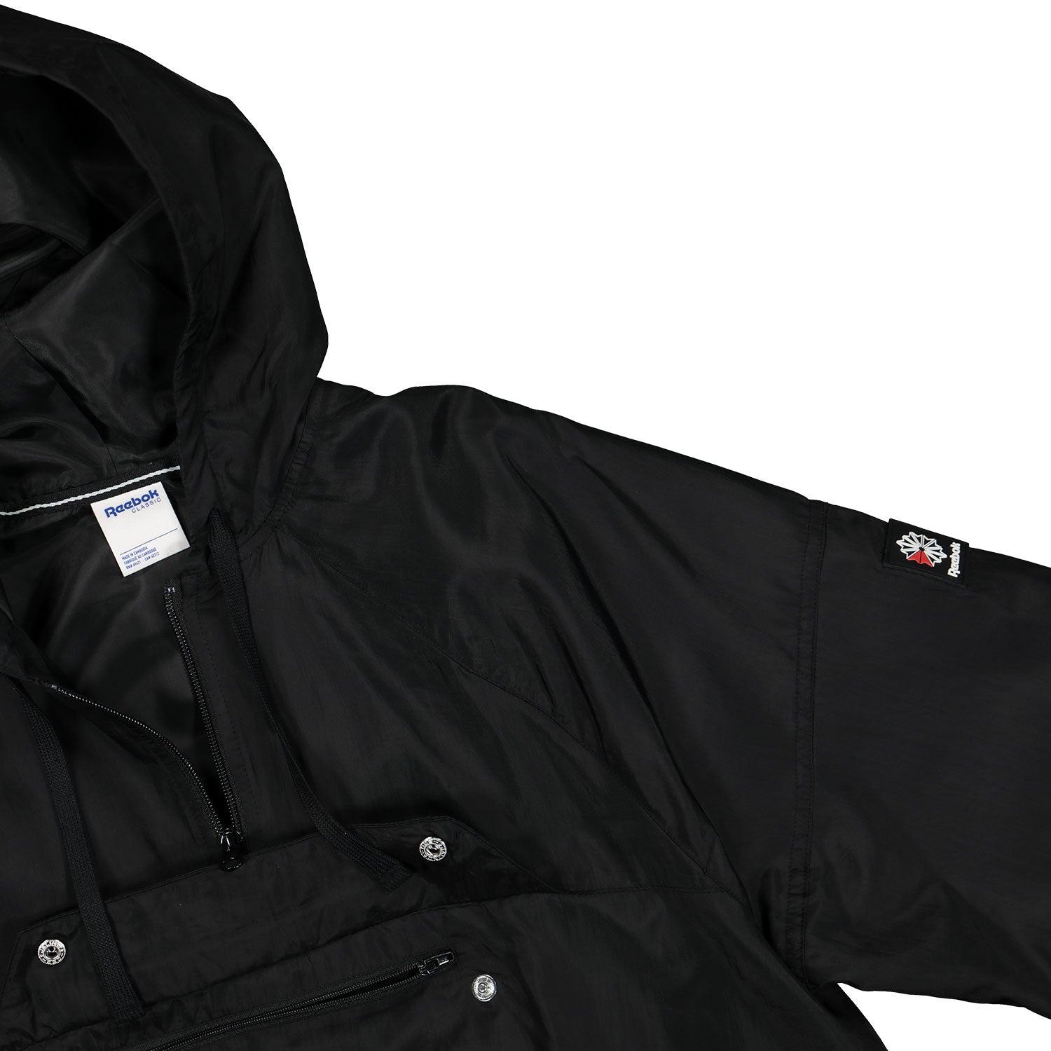 Reebok ES 1/2 Zip OTH Jacket Black Jackets Close-up | Overkill