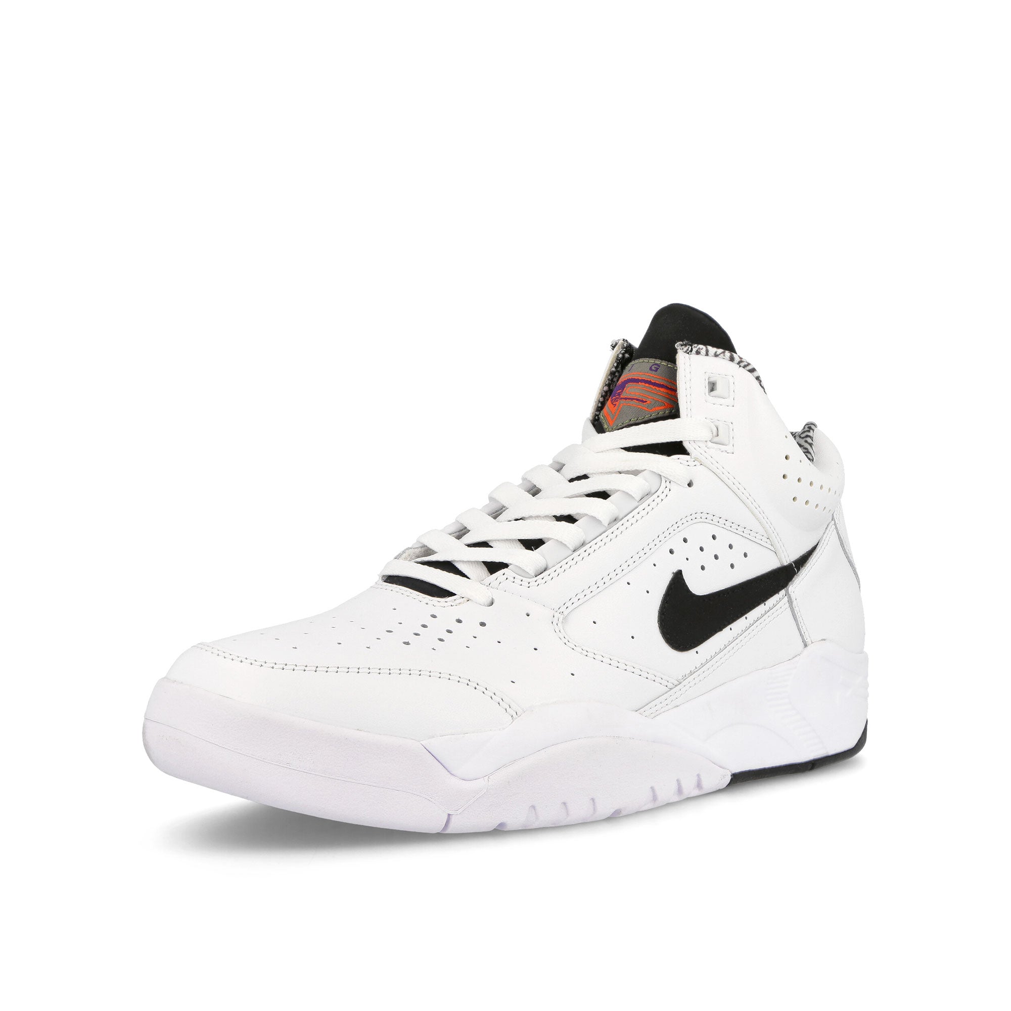 Nike air flight lite mid White / Black Mid Top Sneakers  Close Up | Overkill