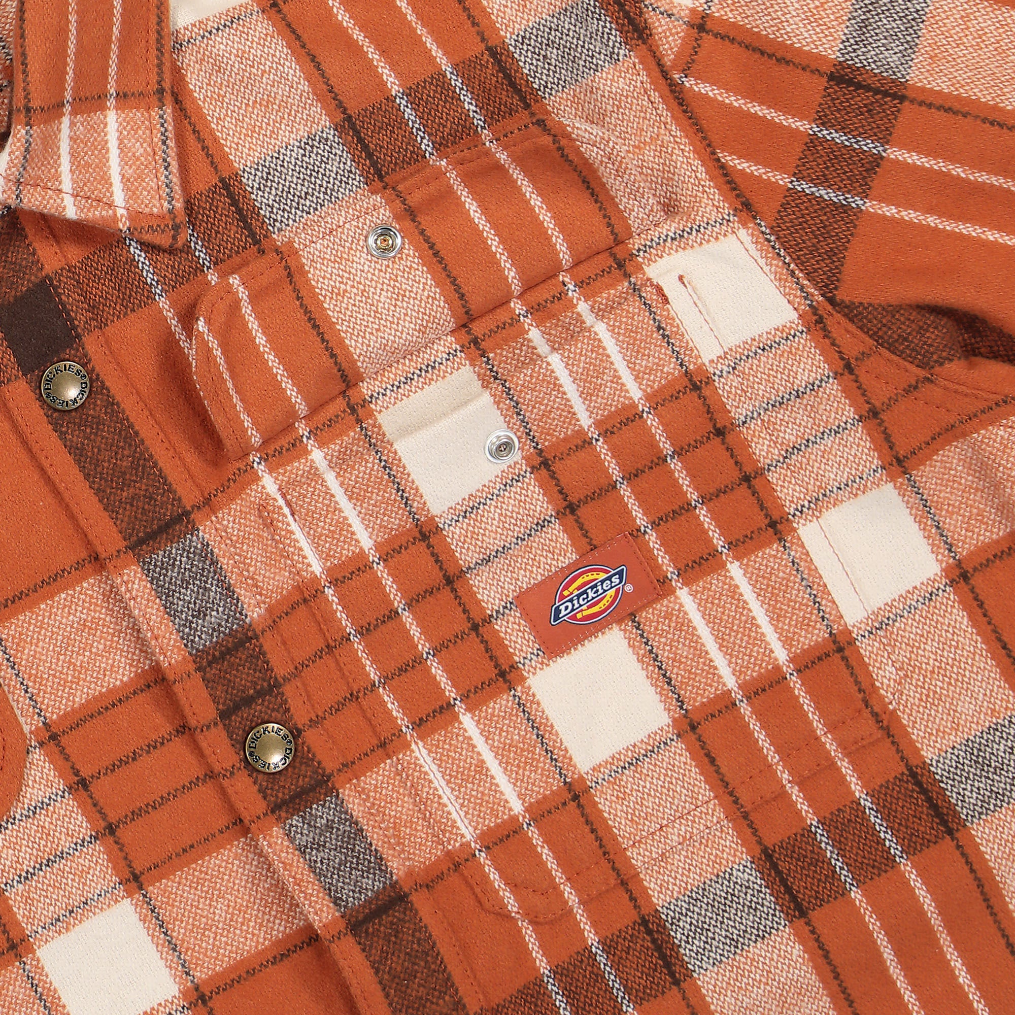 Dickies Nimmons Bombay LS Brown Shirts Detailfoto | Overkill