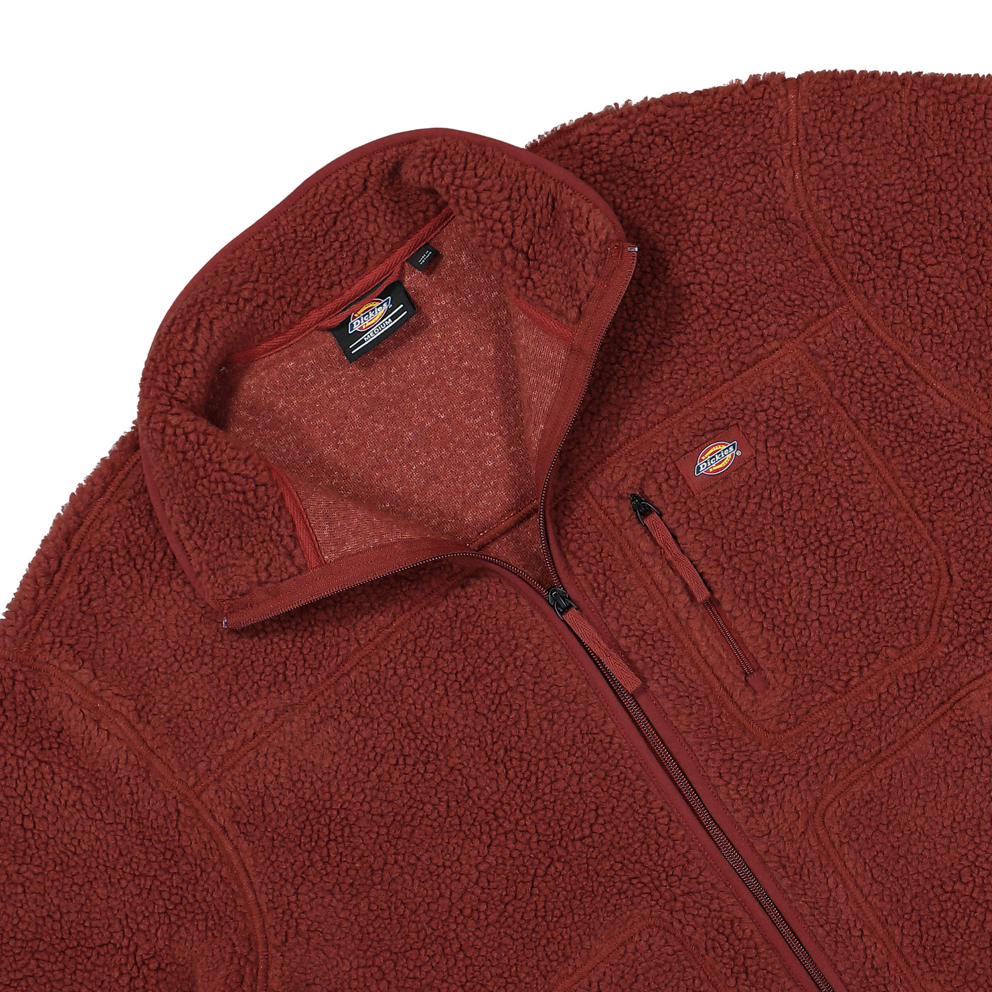 Dickies Mount Hope Fleece Jacket Fired Brick Fleece Jackets Close-up | Overkill