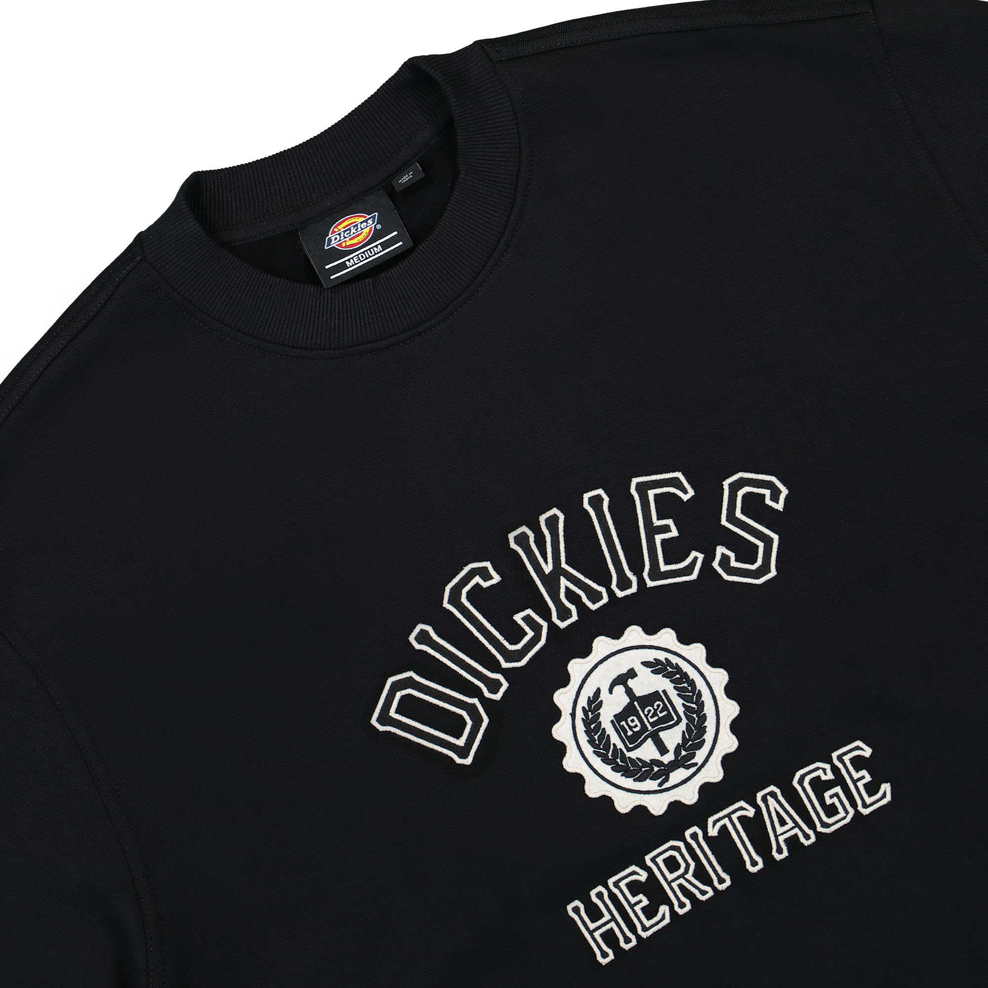 Dickies Oxford Sweatshirt Black Sweatshirts Close-up | Overkill