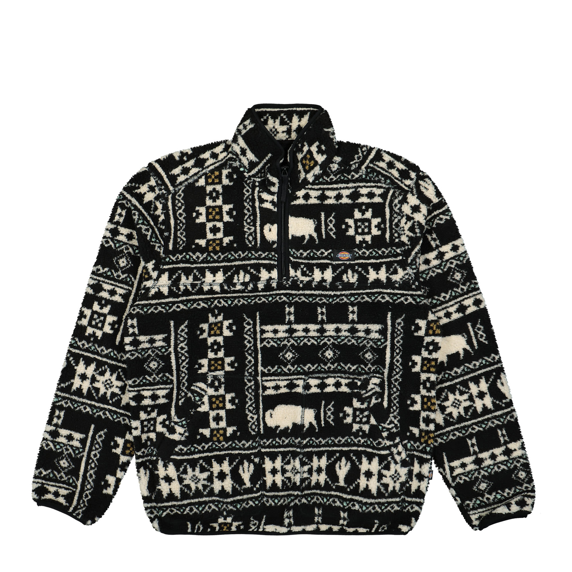 Dickies Hays Quarter Zip Fleece Nordic Pattern / Dark Blue Sweatshirts DK0A4YEPG111 | Overkill
