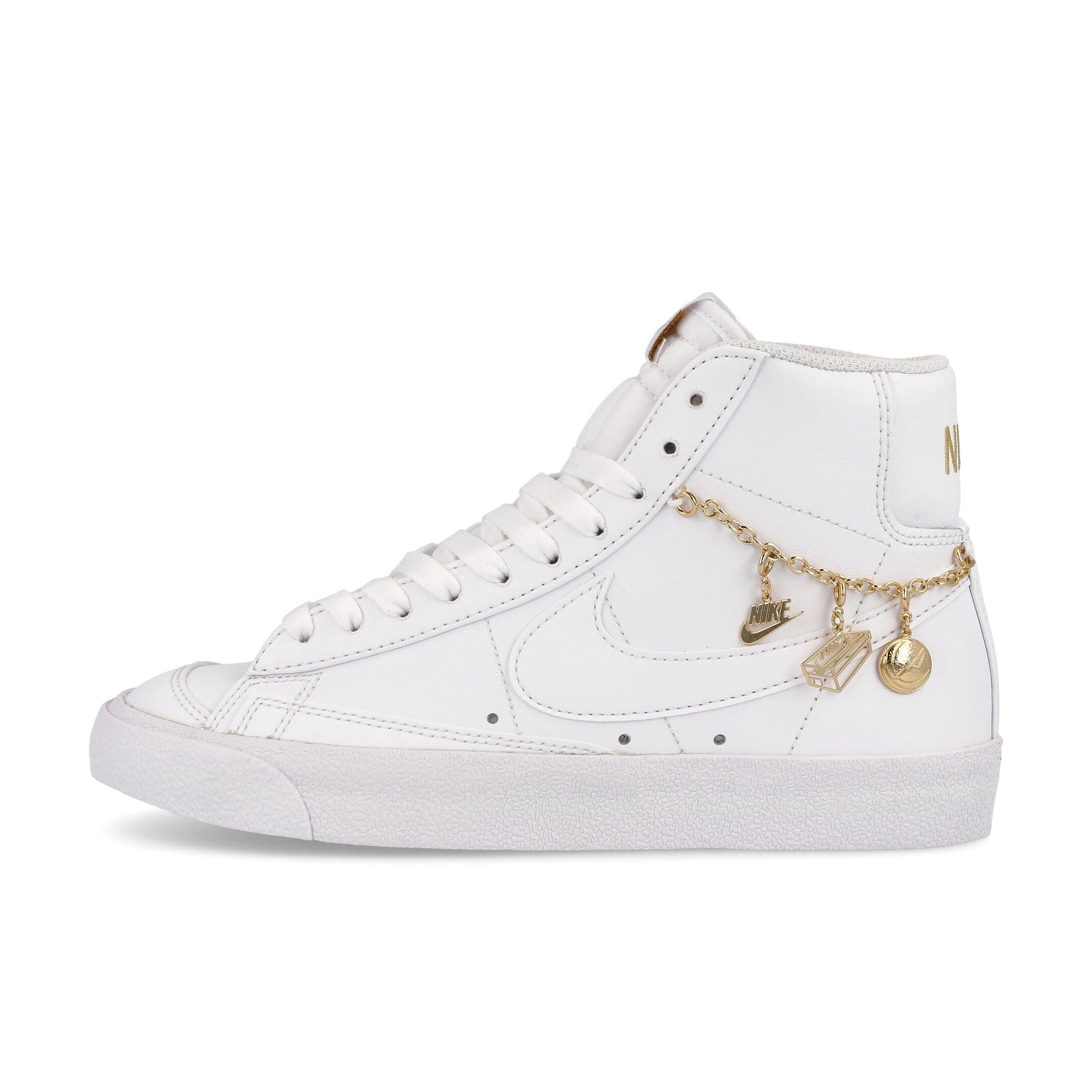 Nike wmns blazer mid 77 lx White-White - Metallic Gold Mid Top Sneakers DM0850 100 | Overkill