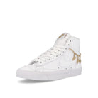 Nike wmns blazer mid 77 lx White-White - Metallic Gold Mid Top Sneakers  Close Up | Overkill