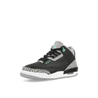 Jordan Air Jordan 3 Retro GS Black / Green Glow - Wolf Grey - White High Top Sneakers  Close Up | Overkill