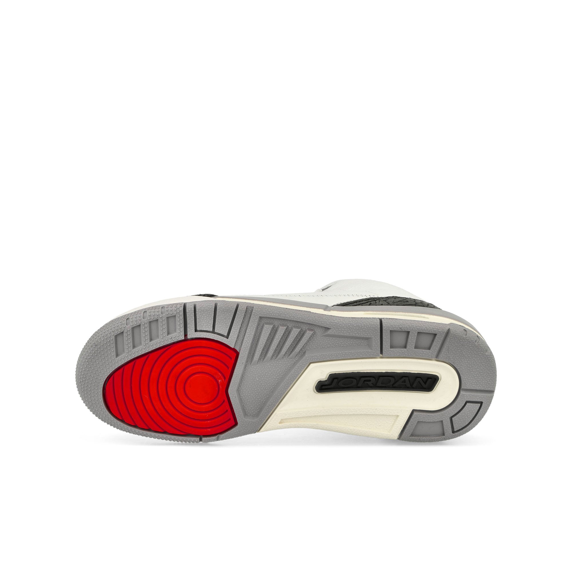 Jordan Air Jordan 3 Retro GS Summit White / Fire Red - Cement Grey - Black Mid Top Sneakers  Detail View 1 | Overkill