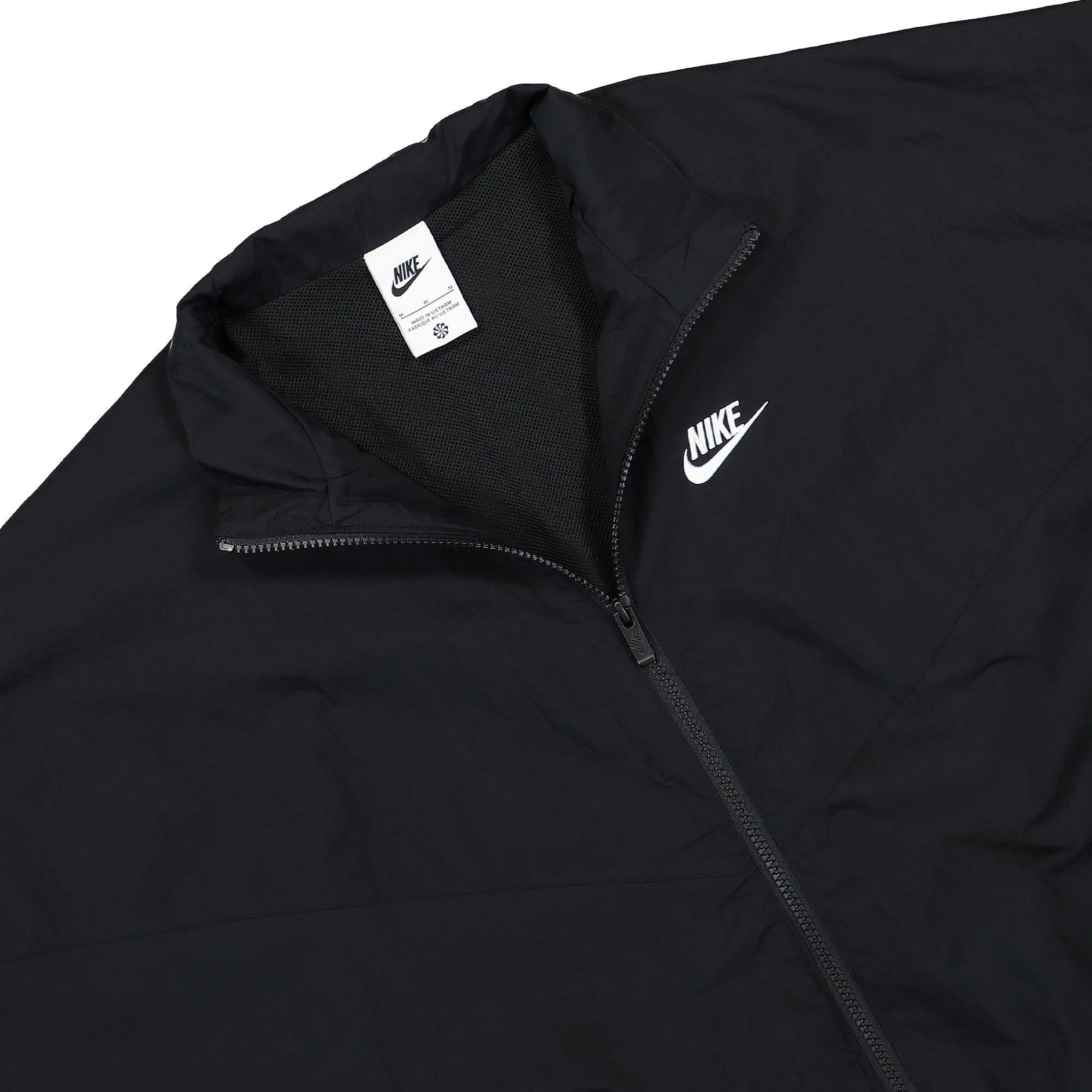 Nike W Essential Windrunner Woven Jacket Black / Black / White Jackets Close-up | Overkill