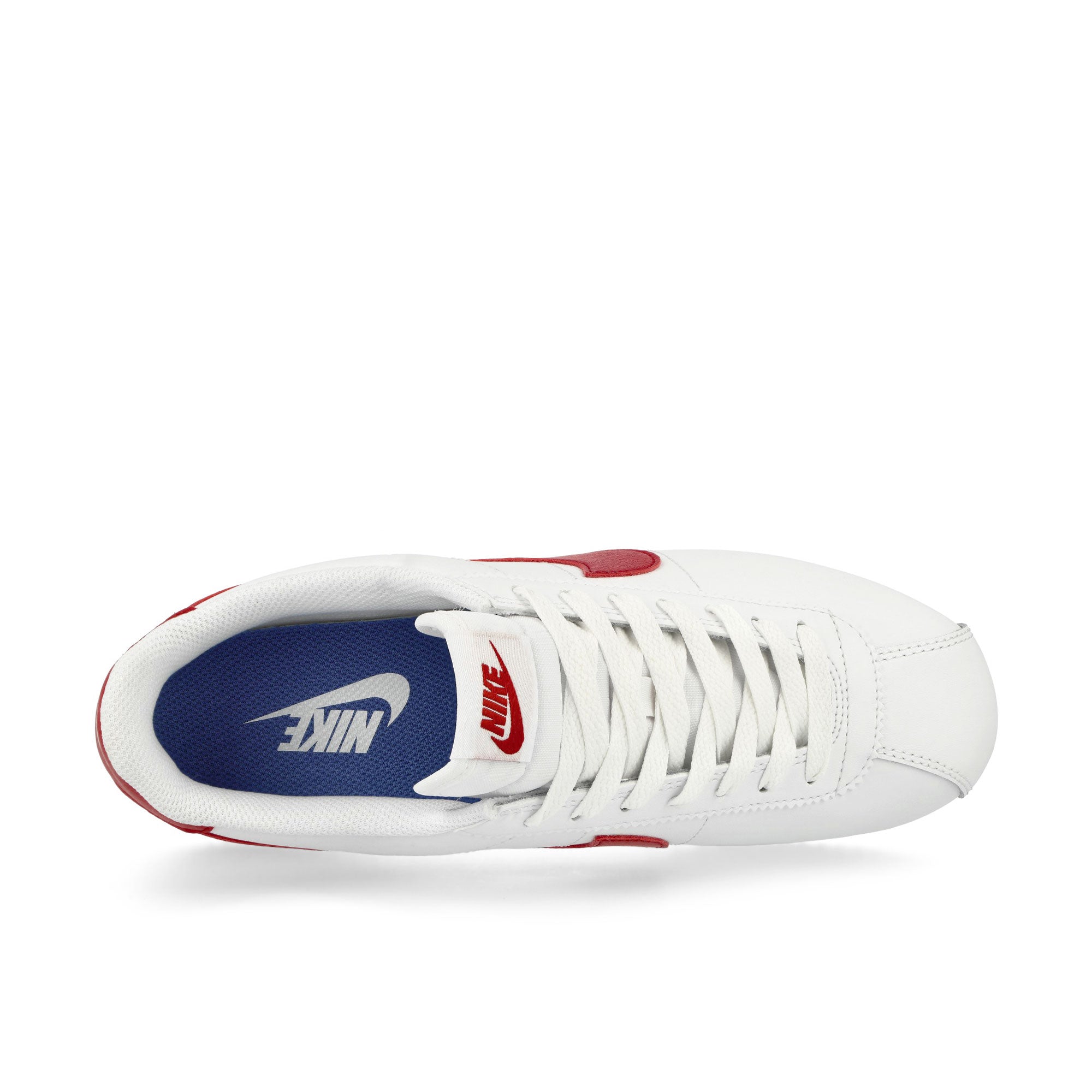 Nike W Cortez Leather White / Varsity Red - Varsity Blue Low Top Sneakers  Detailfoto | Overkill