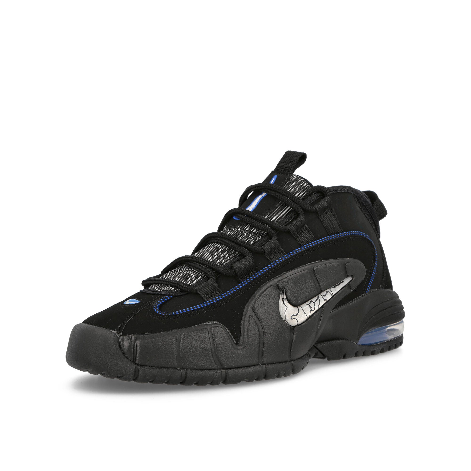 Nike air max penny Black / Metallic Silver - Varsity Royal Sneakers  Close Up | Overkill