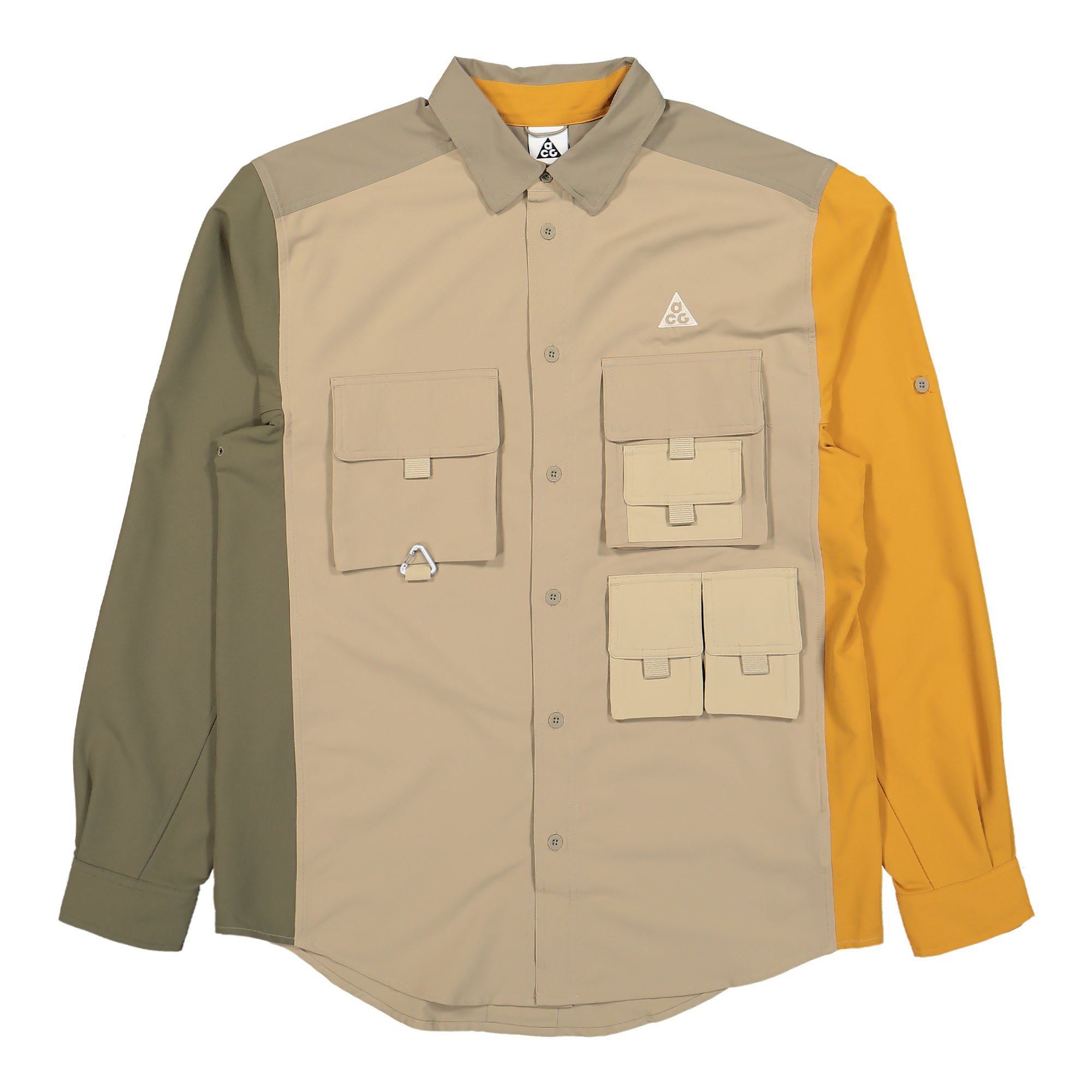 Nike ACG Dri-Fit UV Devastation Trail Top Khaki / Matte Olive / Gold Suede / Sanddrift Shirts DN3936 247 | Overkill