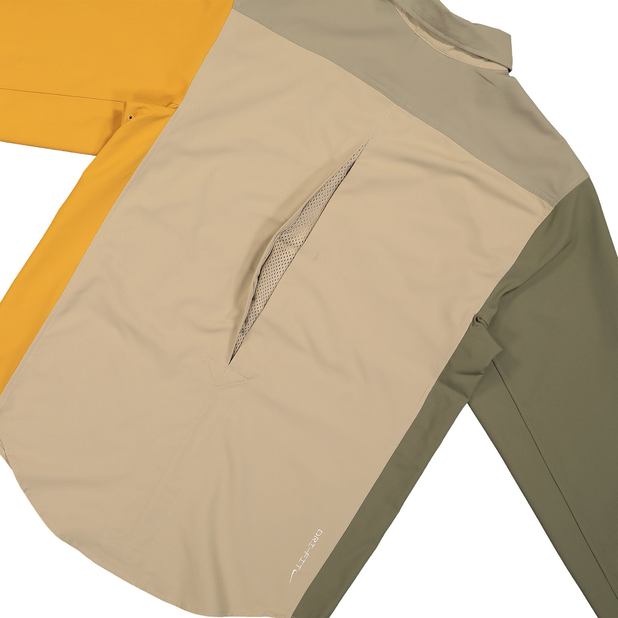 Nike ACG Dri-Fit UV Devastation Trail Top Khaki / Matte Olive / Gold Suede / Sanddrift Shirts Detailfoto | Overkill