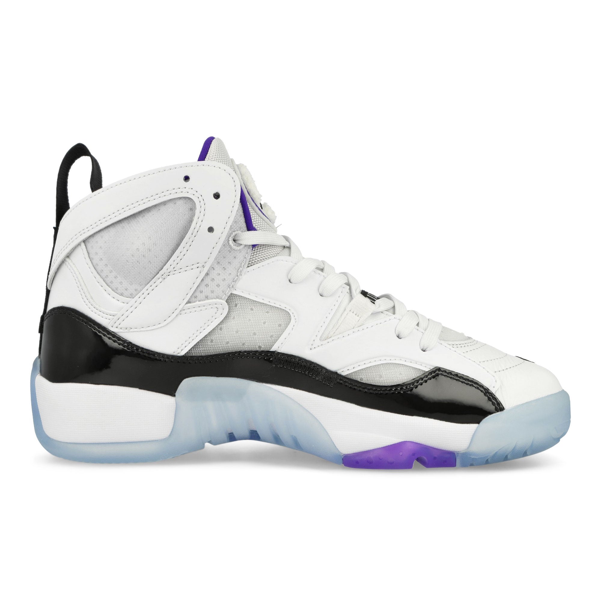 Jordan Jumpman Two Trey White / Dark Concord - Black High Top Sneakers  Silhouette | Overkill