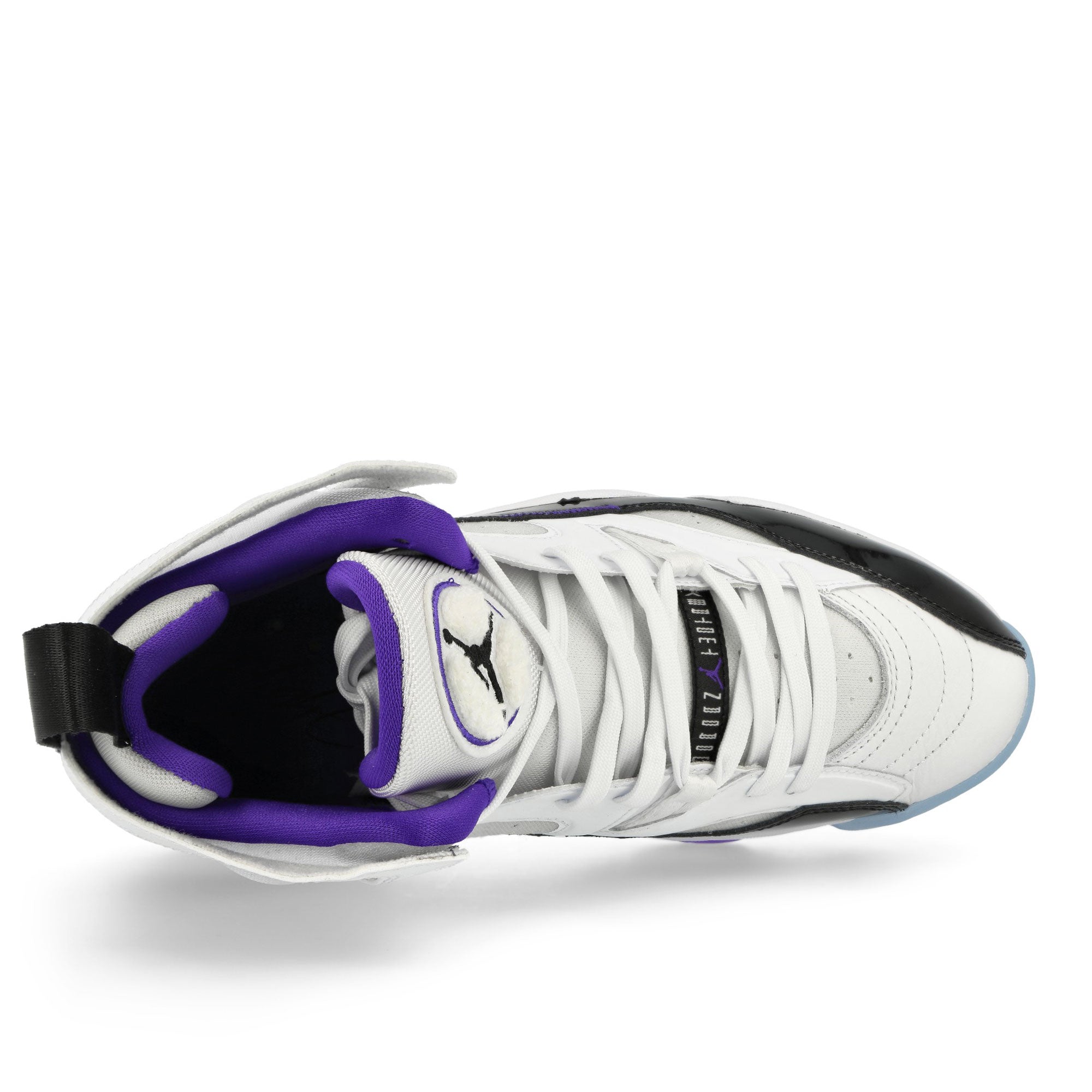 Jordan Jumpman Two Trey White / Dark Concord - Black High Top Sneakers  Detailfoto | Overkill