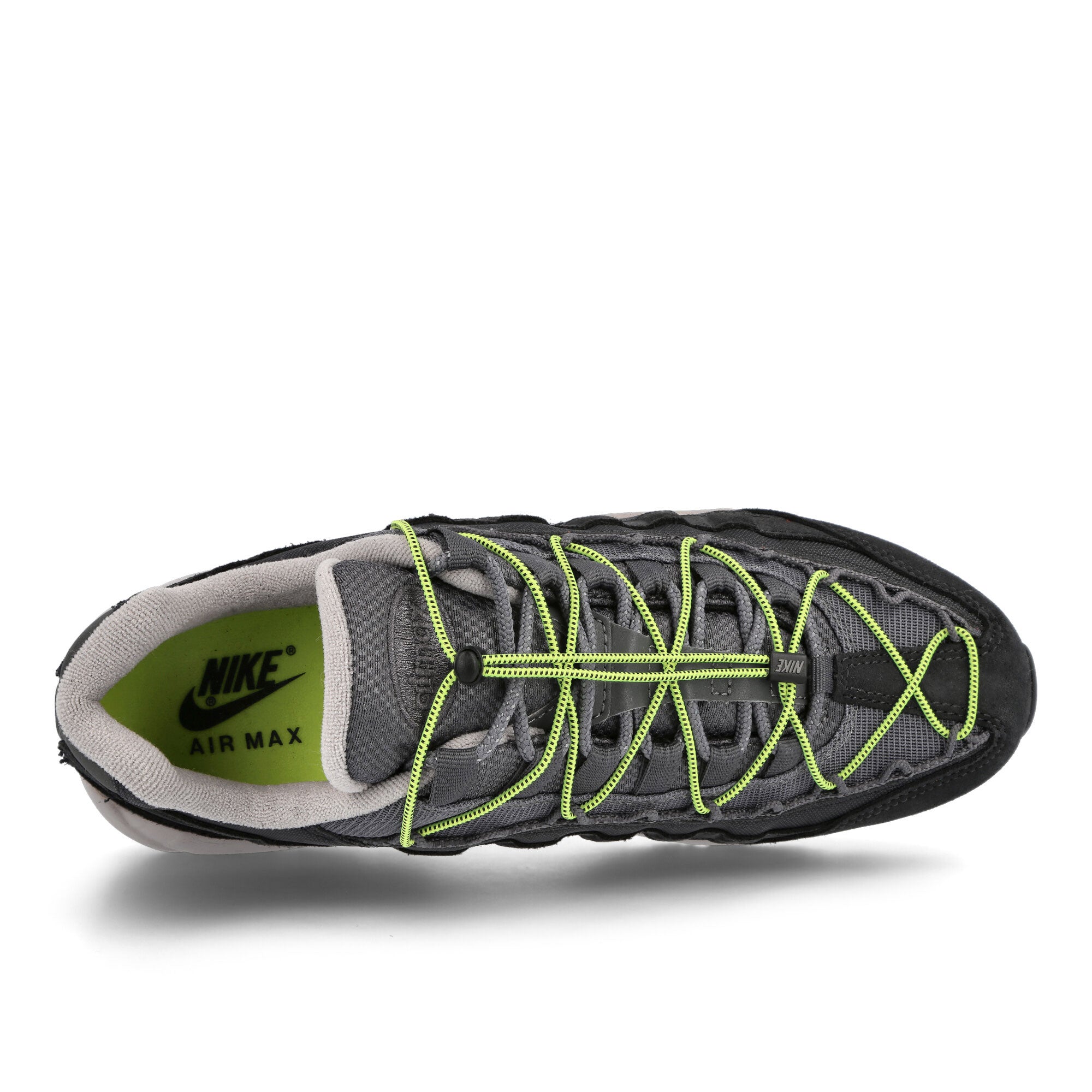 Nike air max 95 Off Noir-Volt - Iron Grey - College Grey Low Top Sneakers  Detailfoto | Overkill