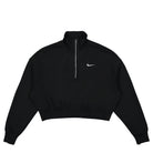 Nike W Phoenix Fleece Oversized 1/2-Zip Crop Sweatshirt Black / Sail Sweatshirts DQ5767 010 | Overkill