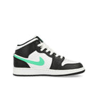 Jordan Air Jordan 1 Mid GS White / Green Glow - Black Mid Top Sneakers  Silhouette | Overkill