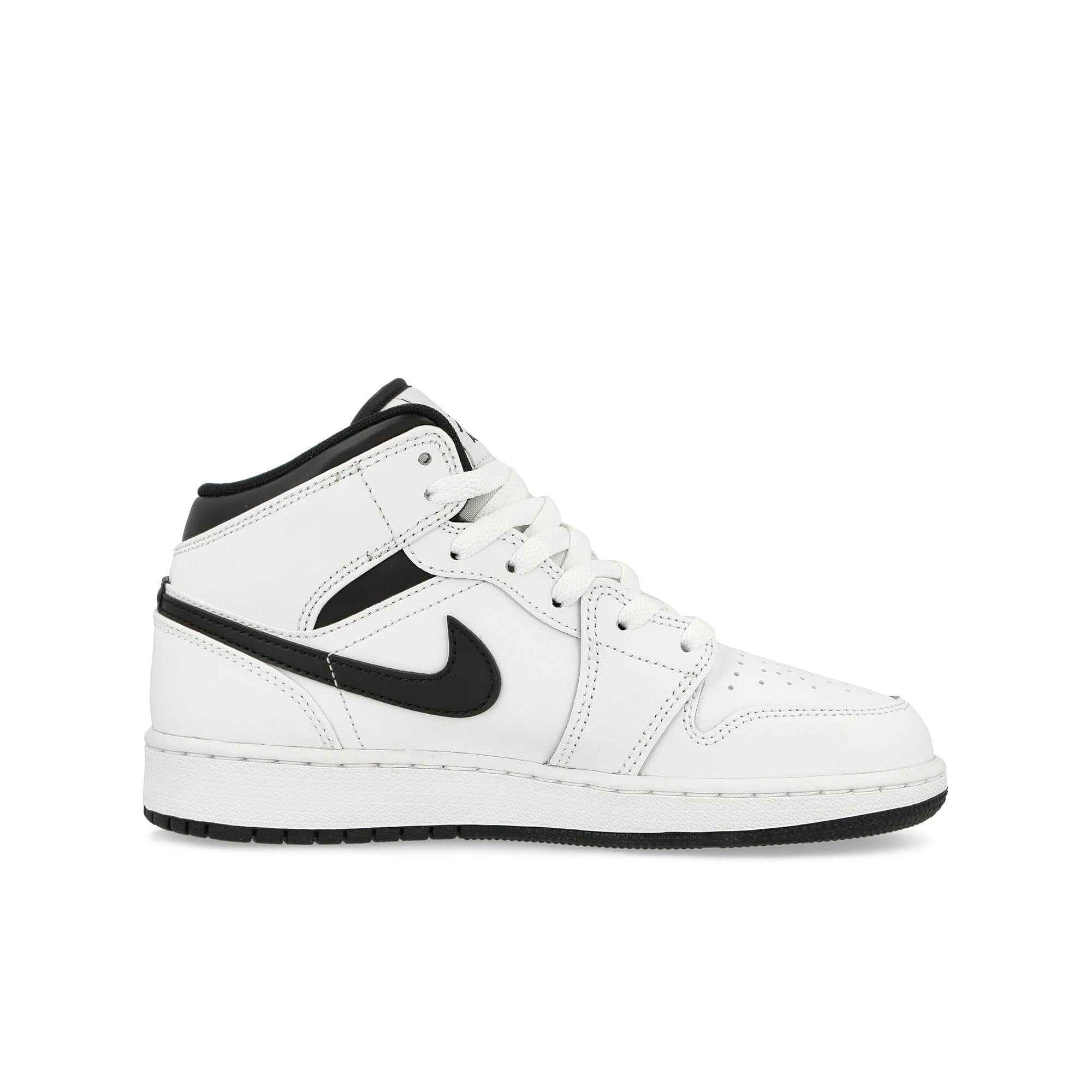 Jordan Air Jordan 1 Mid GS White / Black - White - Black Mid Top Sneakers  Silhouette | Overkill