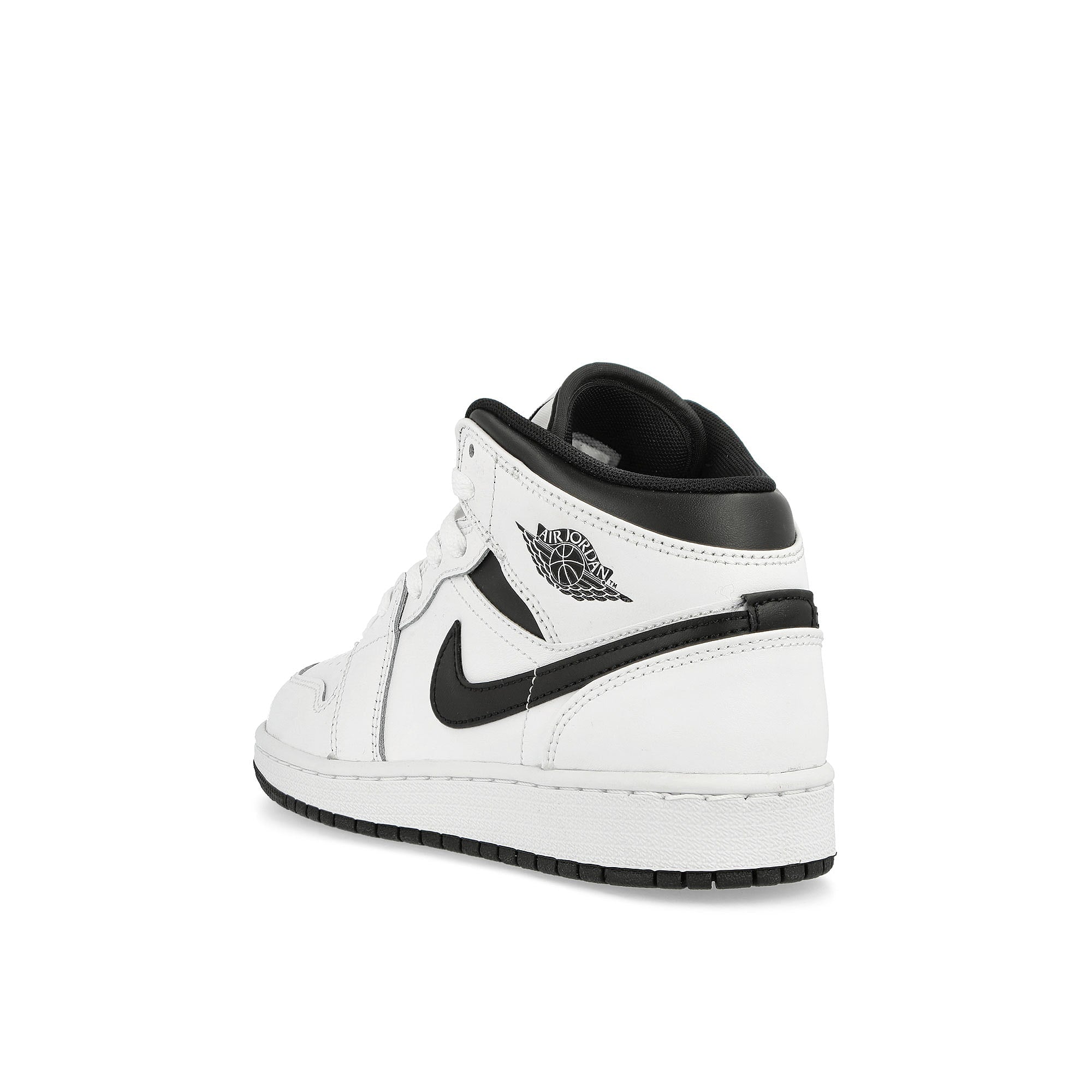 Jordan Air Jordan 1 Mid GS White / Black - White - Black Mid Top Sneakers  Material | Overkill