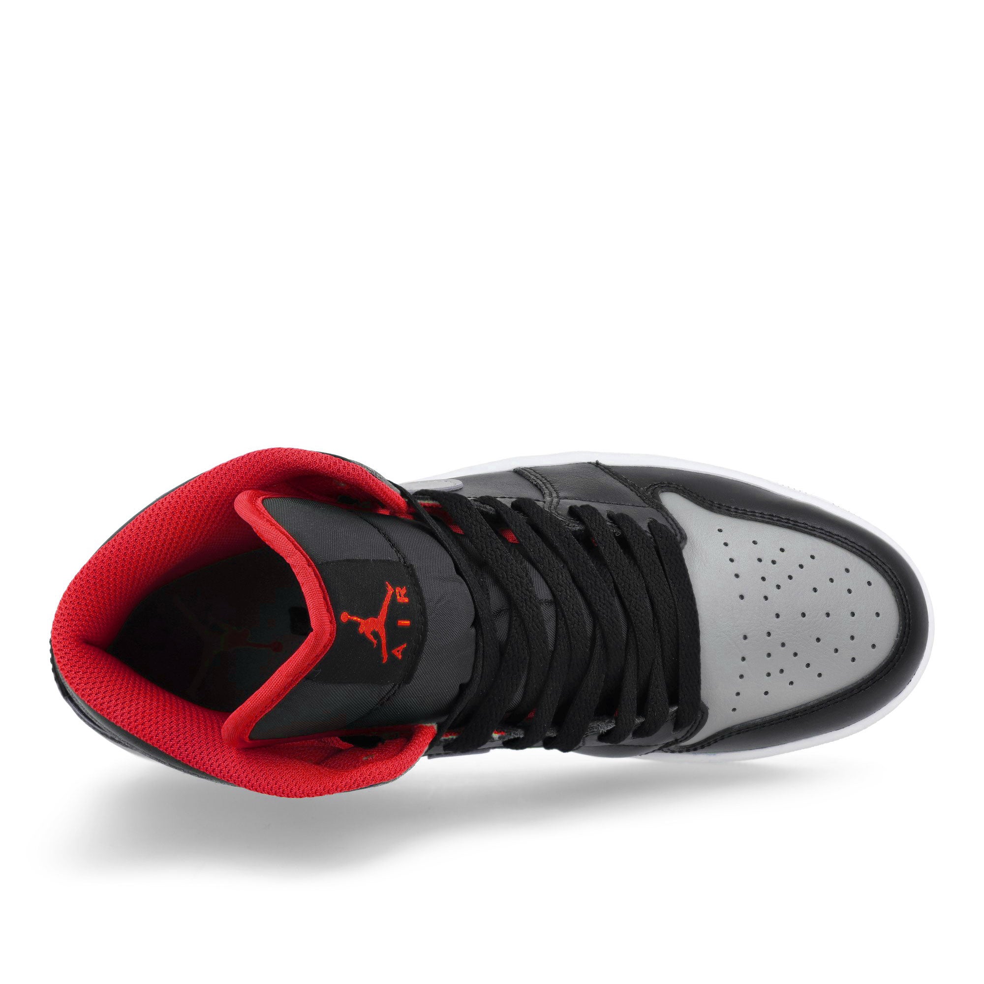 Jordan Air Jordan 1 Mid Black / Cement Grey - Fire Red - White  Mid Top Sneakers  Detailfoto | Overkill