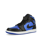 Jordan Air Jordan 1 Mid Mid Black / Royal Blue – Black - White  Mid Top Sneakers  Close Up | Overkill