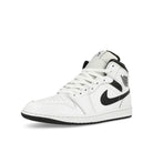 Jordan Air Jordan 1 Mid White / Black - White - Black Mid Top Sneakers  Close Up | Overkill