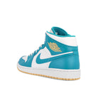 Jordan Air Jordan 1 Mid Aquatone-Celestial Gold - White Mid Top Sneakers  Material | Overkill