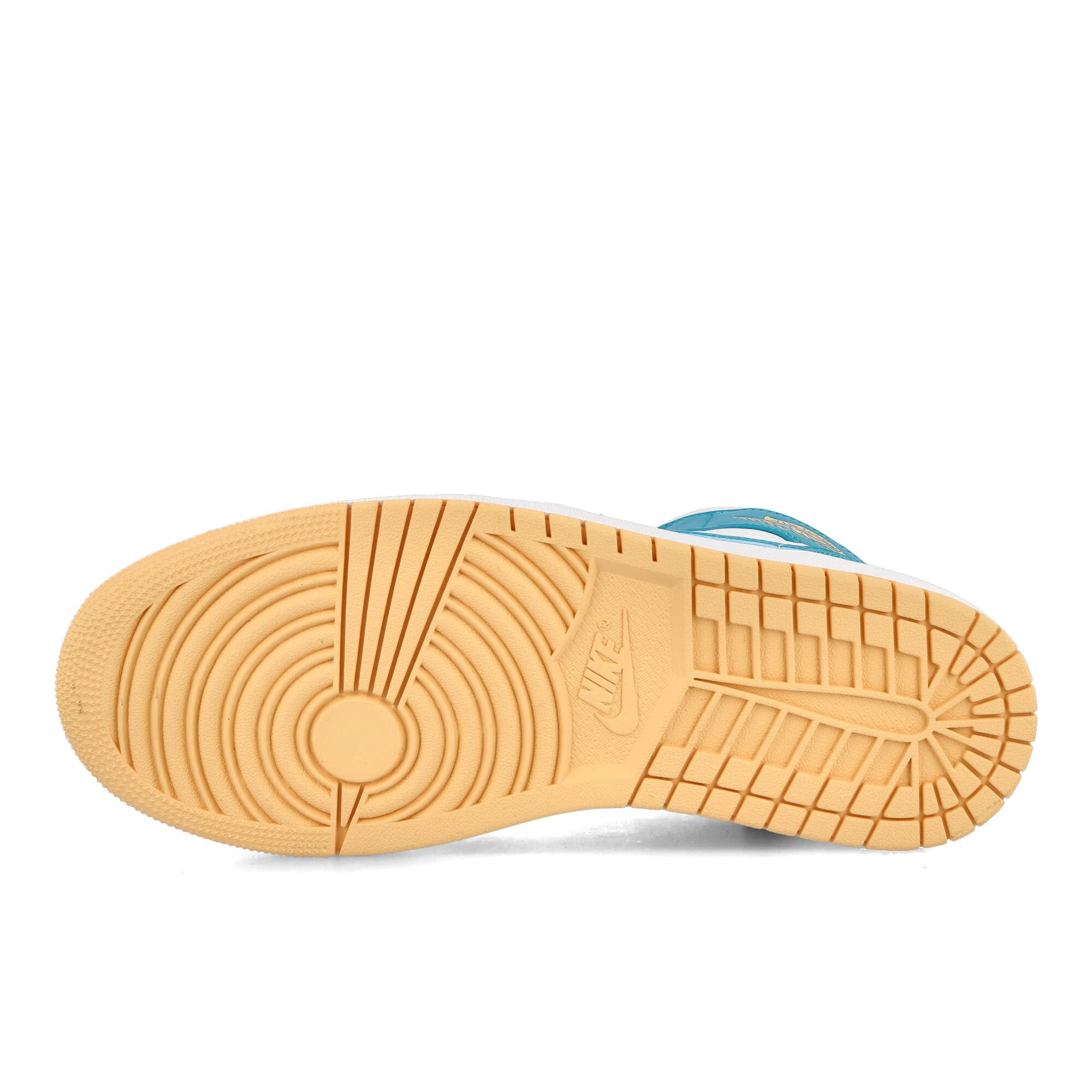 Jordan Air Jordan 1 Mid Aquatone-Celestial Gold - White Mid Top Sneakers  Detail View 1 | Overkill